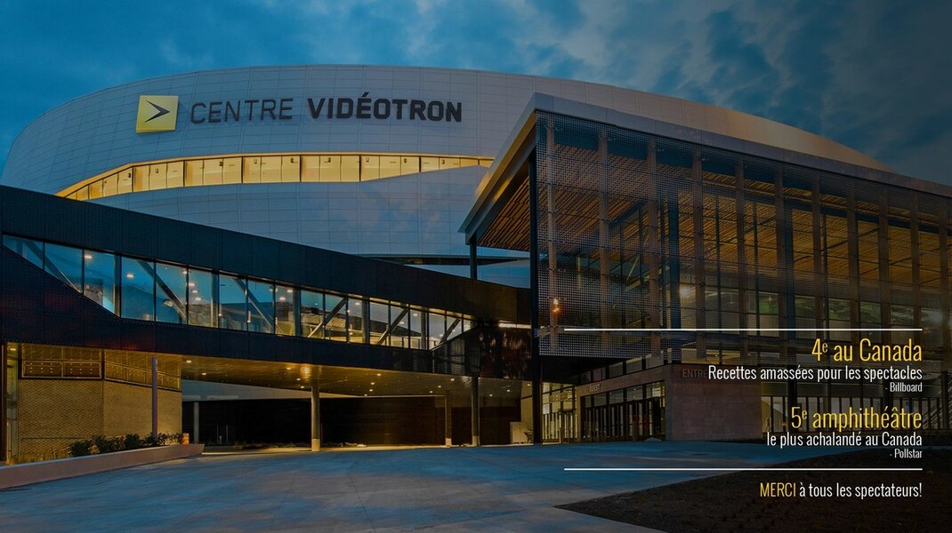  Le réputé magazine Billboard classe le Centre Videotron au 4ième rang des Top Canadian Venues